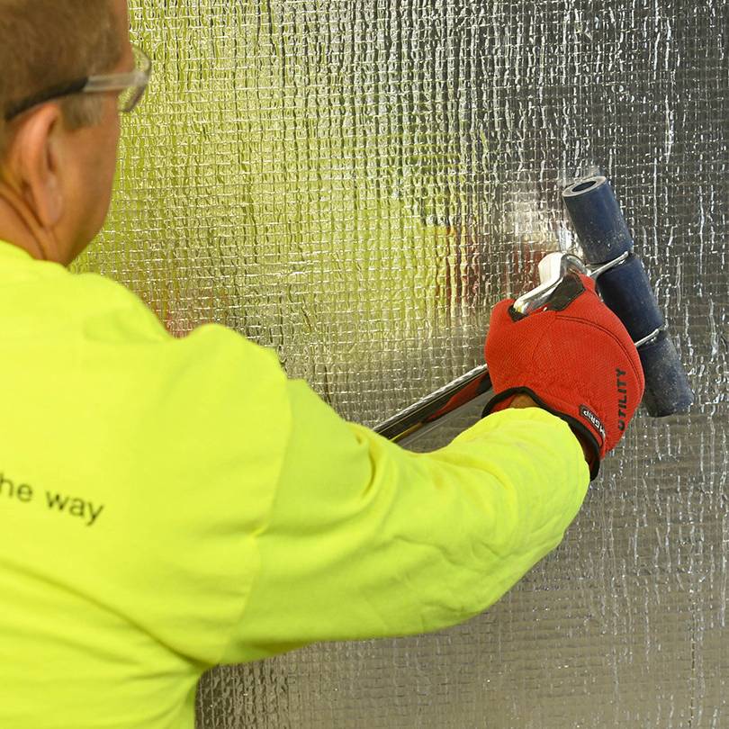 WALLcontrol Reinforced Aluminum AWB application