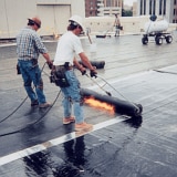 torch-applied application of Teranap waterproofing membrane