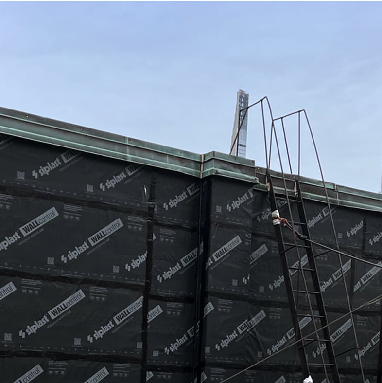 WALLcontrol™ Monolith VP adhered AWB for exterior wall systems.