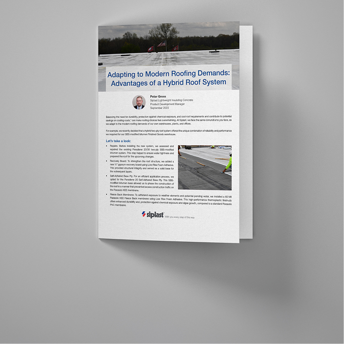 Siplast white paper on hybrid roof systems balancing durability, chemical protection, and cool roof needs.