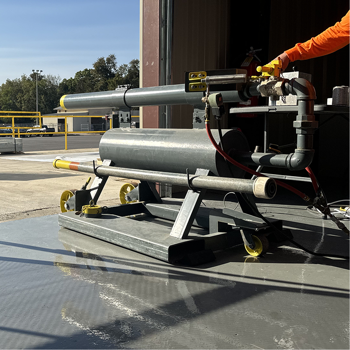 Siplast internal testing facility evaluates roofing systems against severe wind and hail conditions.