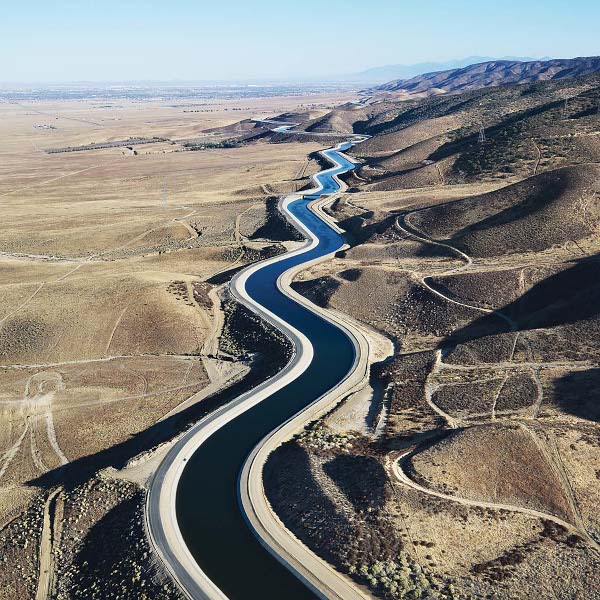 Teranap geomembrane on California aqueduct