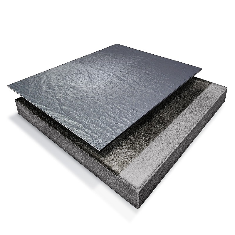 Layered components of Terapro 220 Resin and aggregate