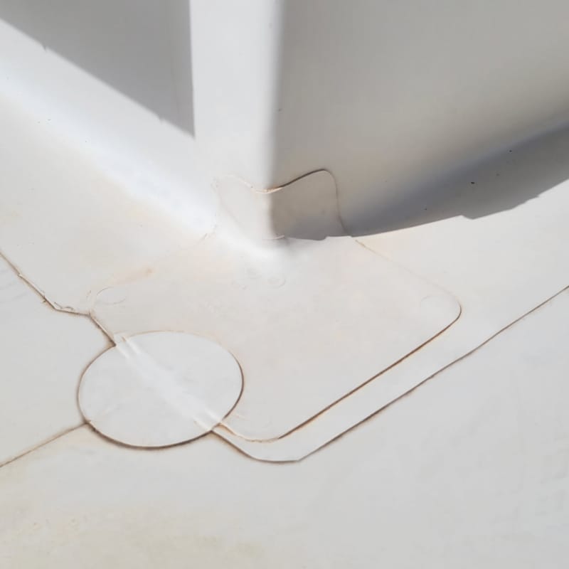 PVC roofing membrane materials on a commercial roof