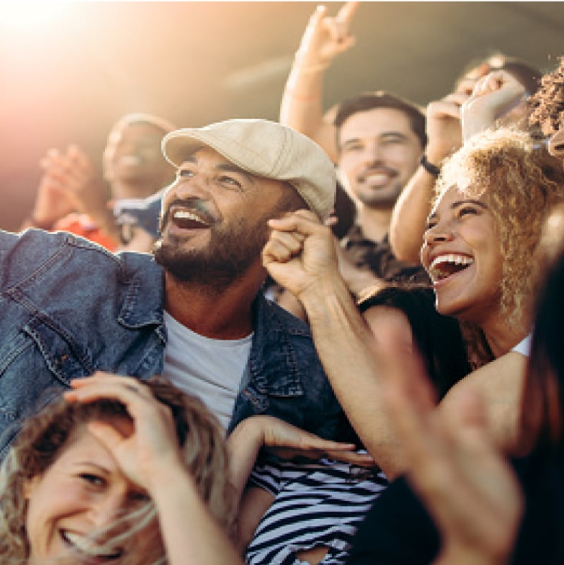 Friends at gatherings with smiles