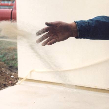 Broadcasting of Pro Natural Quartz surfacing aggregate