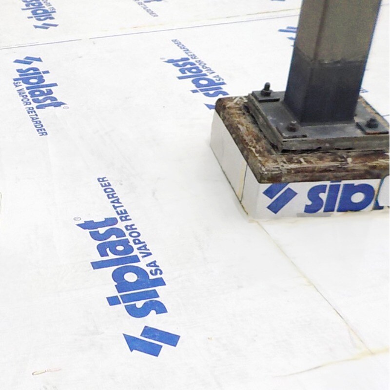 Siplast vapor retarders on a commercial roof
