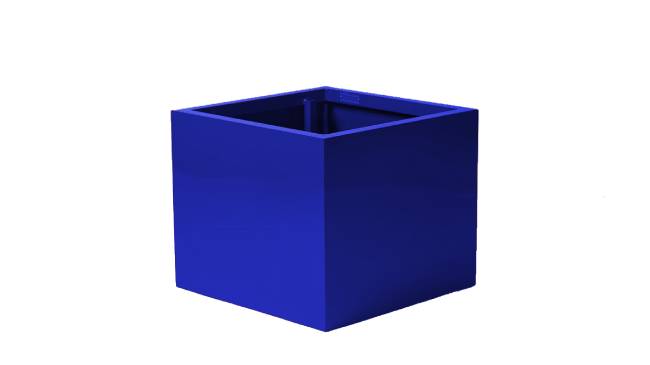 blue planter box for amenity spaces