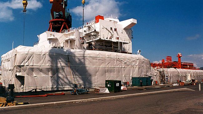 Monarflex on carrier ship