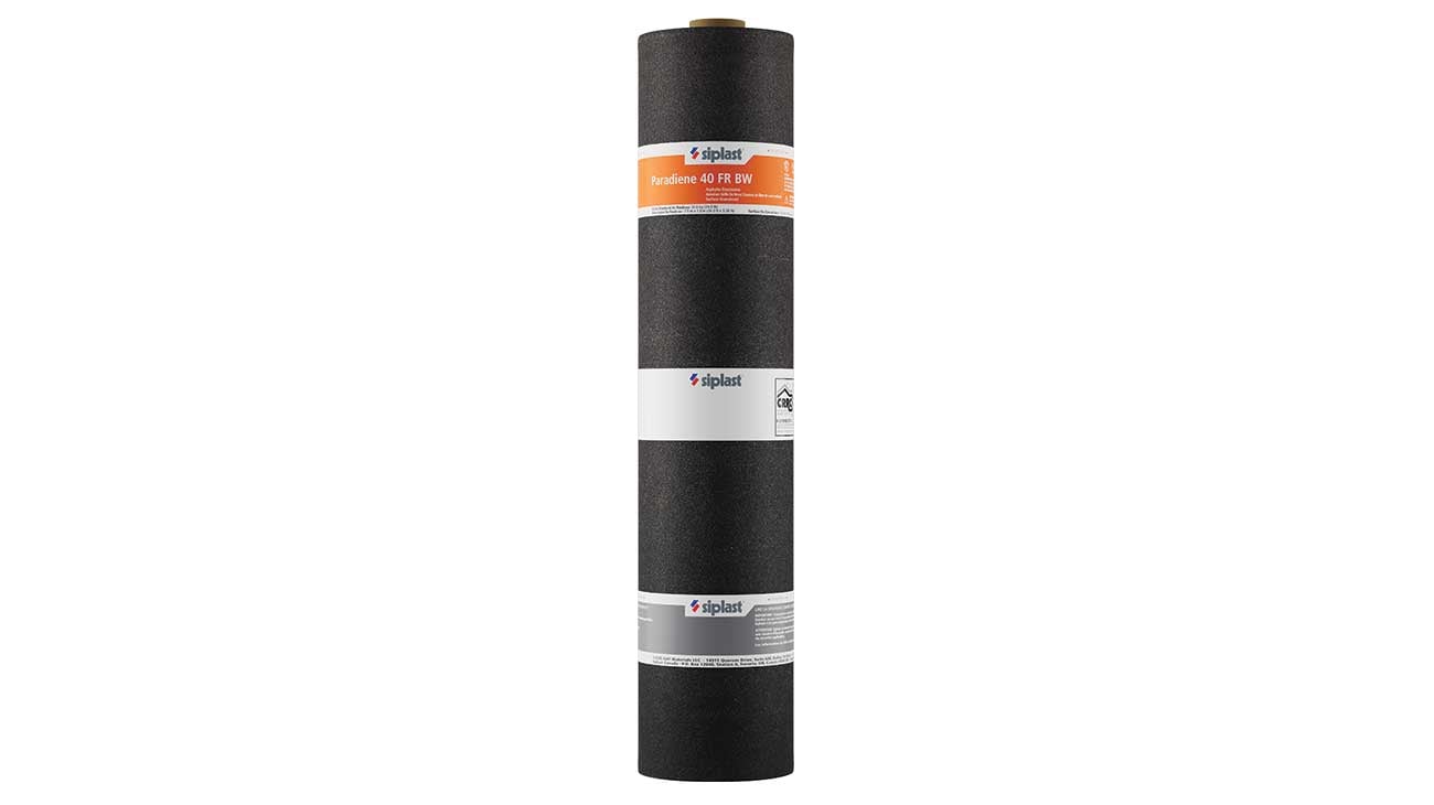 Paradiene 40 FR BW SBS-modified bitumen finish ply membrane with a granule-surfaced finish for hybrid and multi-layer roofing applications.