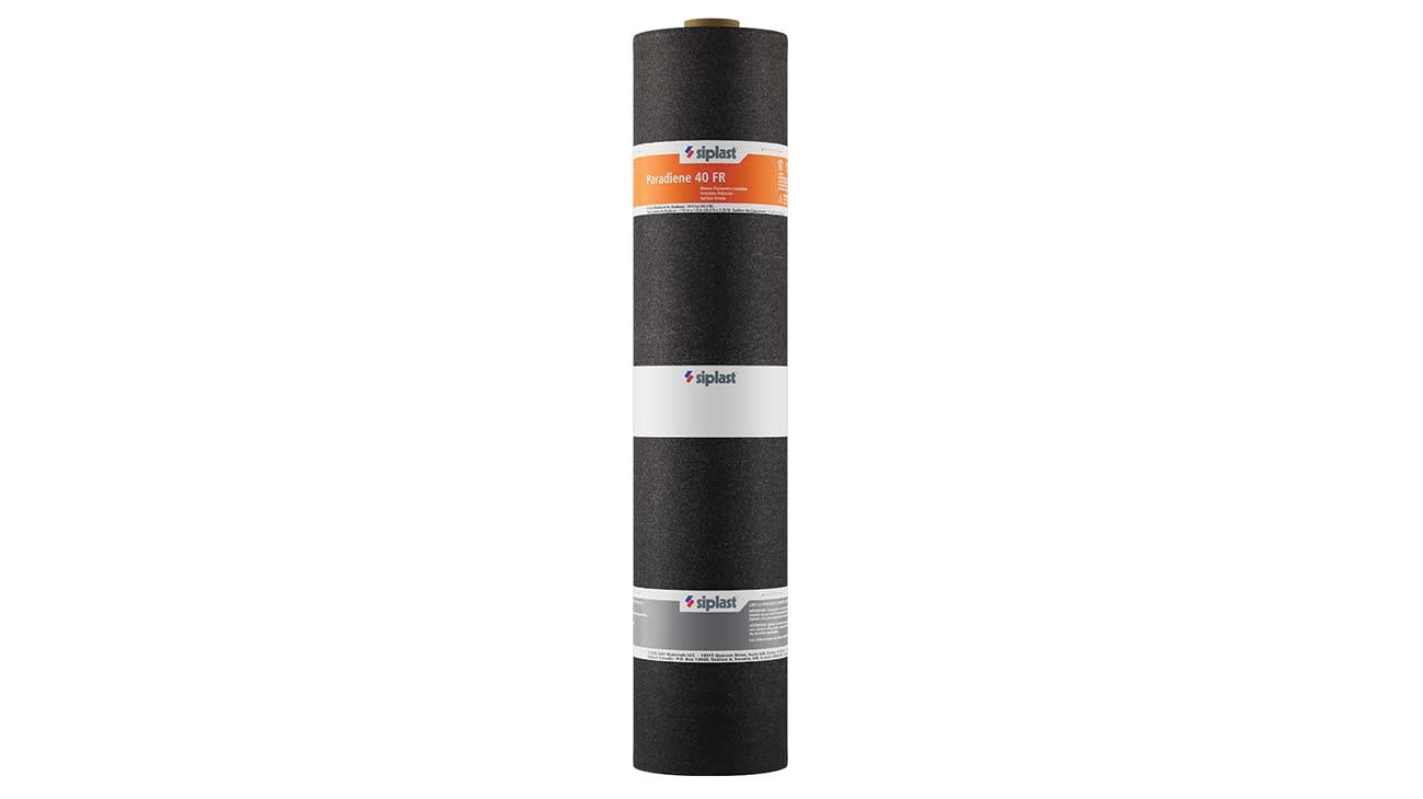 Paradiene 40 FR SBS-modified bitumen finish ply membrane with a granule-surfaced finish for hybrid and multi-layer roofing applications.