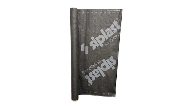 Roll of Siplast WALLcontrol SA 300VP AWB, a self-adhered vapor permeable air and water barrier.