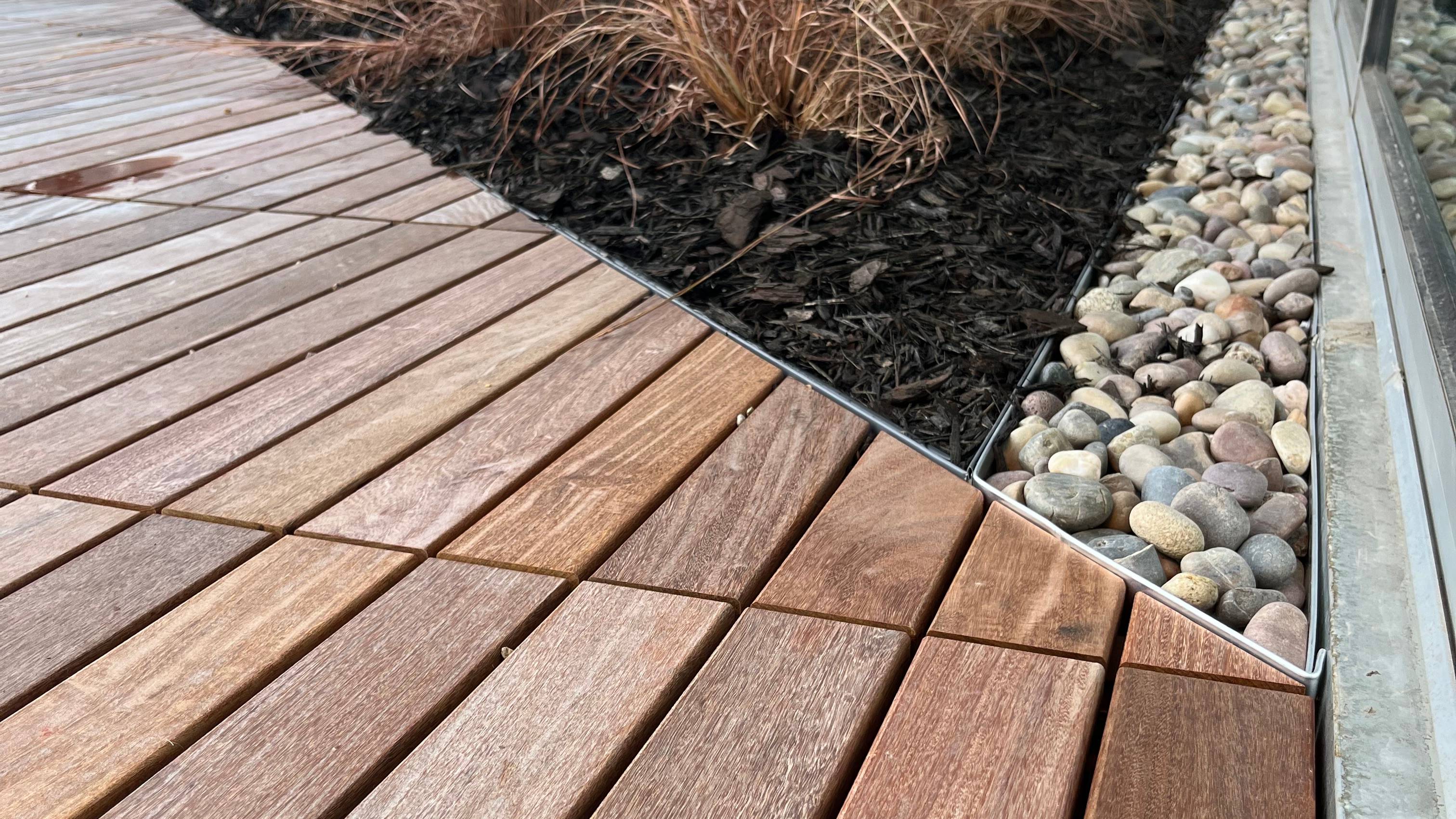 wood tiles on amenity spaces
