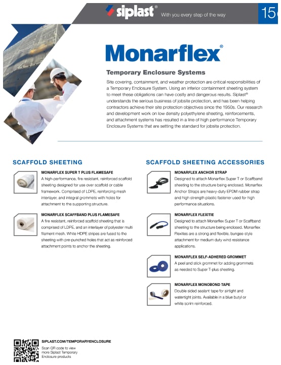 Monarflex temporary enclosure system brochure thumbnail