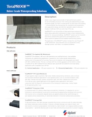 Thumbnail image of the TeraPROOF Below-Grade Waterproofing Solutions brochure