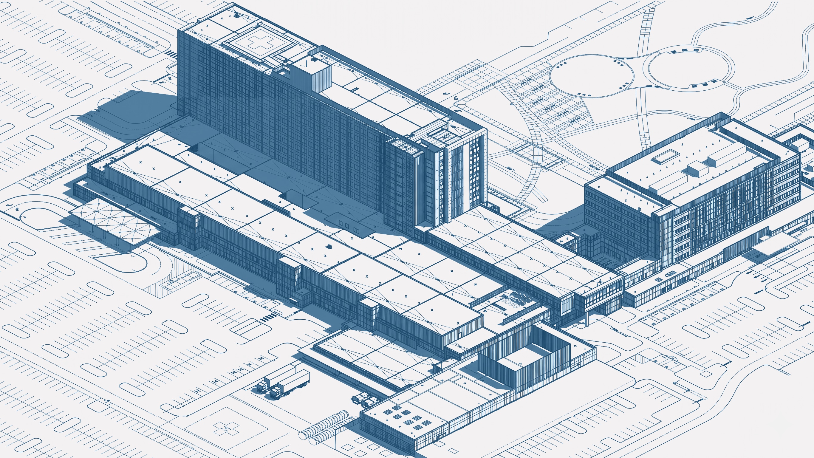 Siplast tapered insulation design resources header with building blueprint.