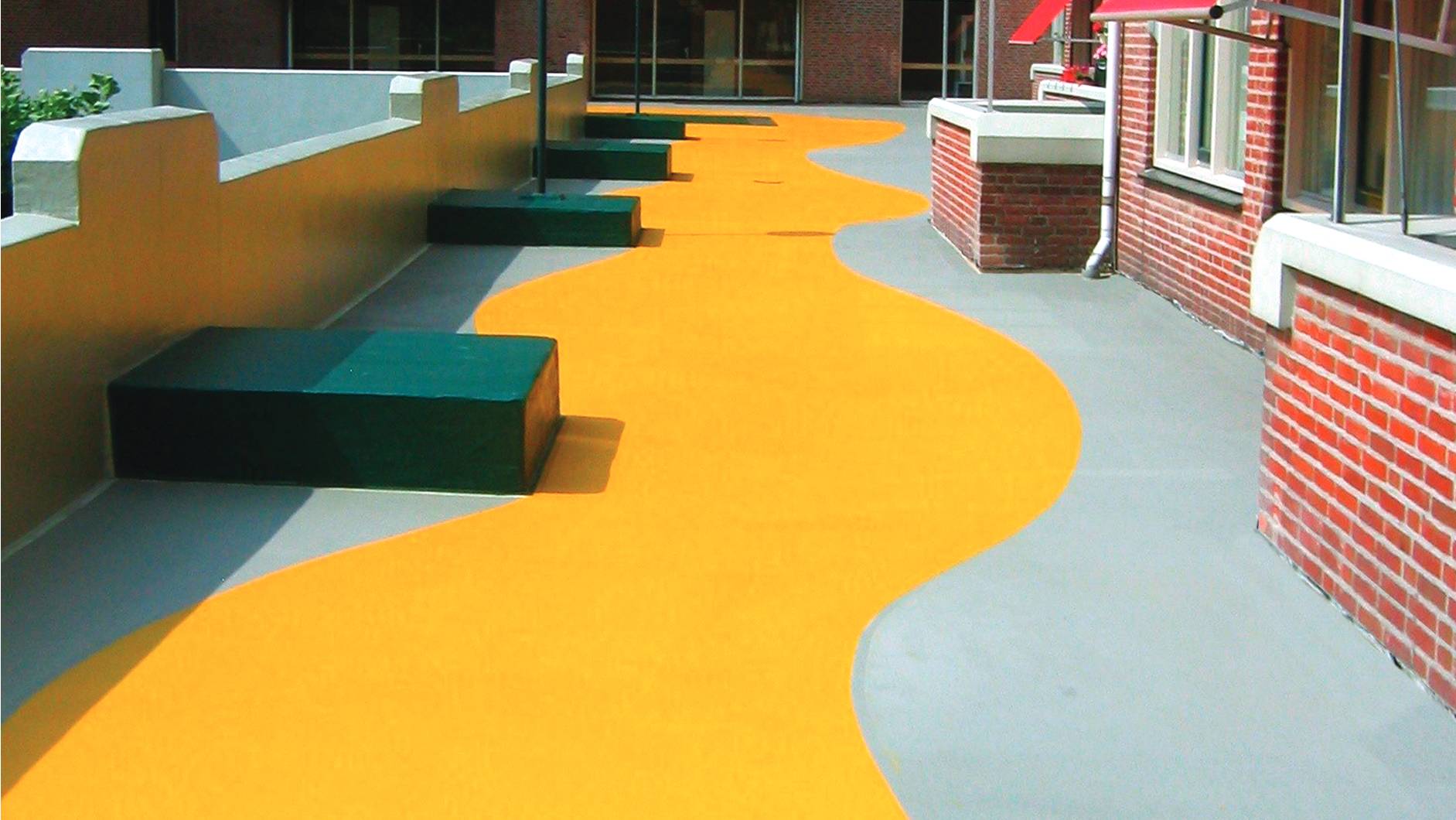 waterproofing PMMA application in yellow