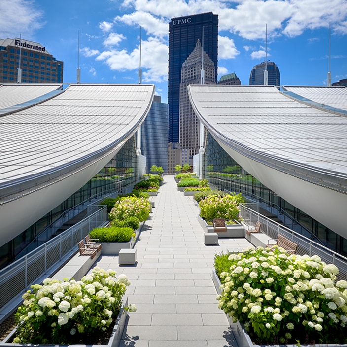 David L. Lawrence Convention Center with ParaGREEN Intensive green roof