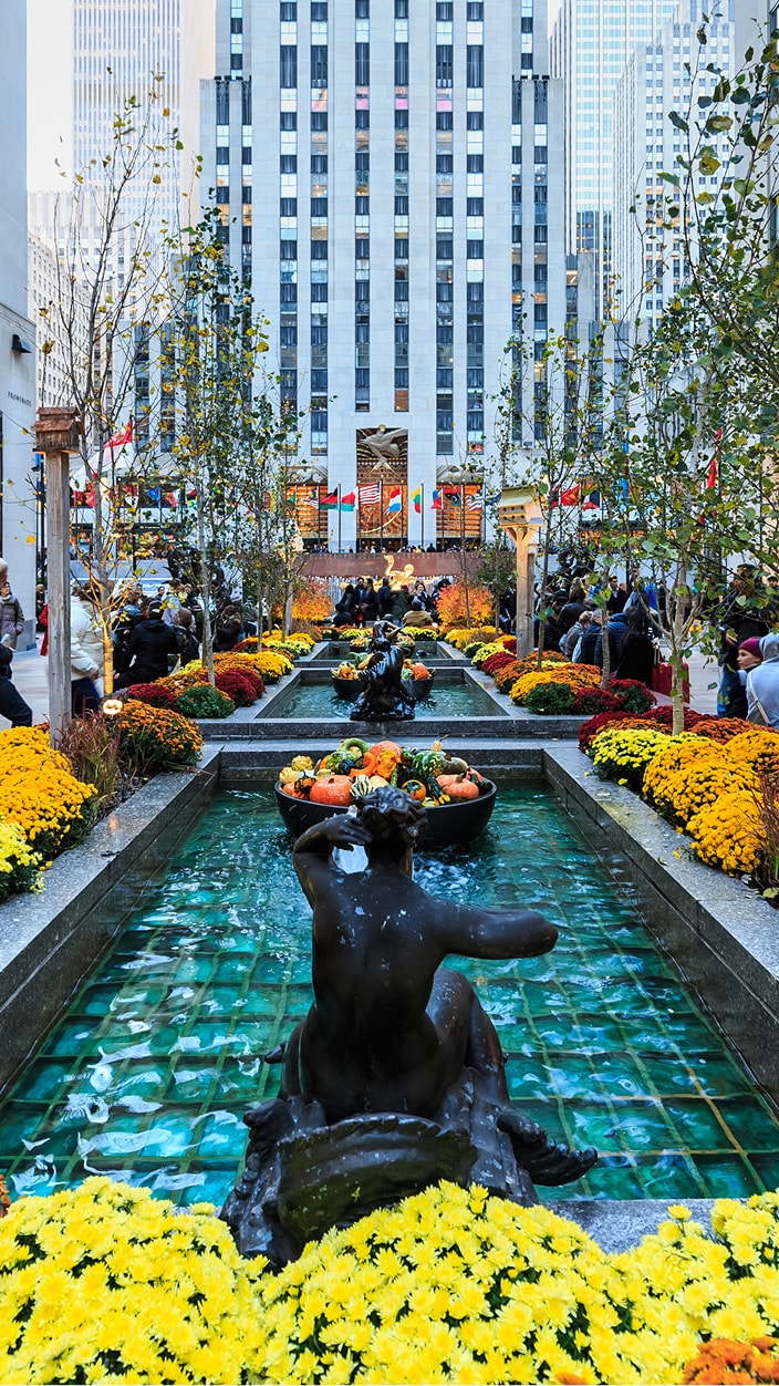 Rockerfeller center urban amenity space with Teranap pavers
