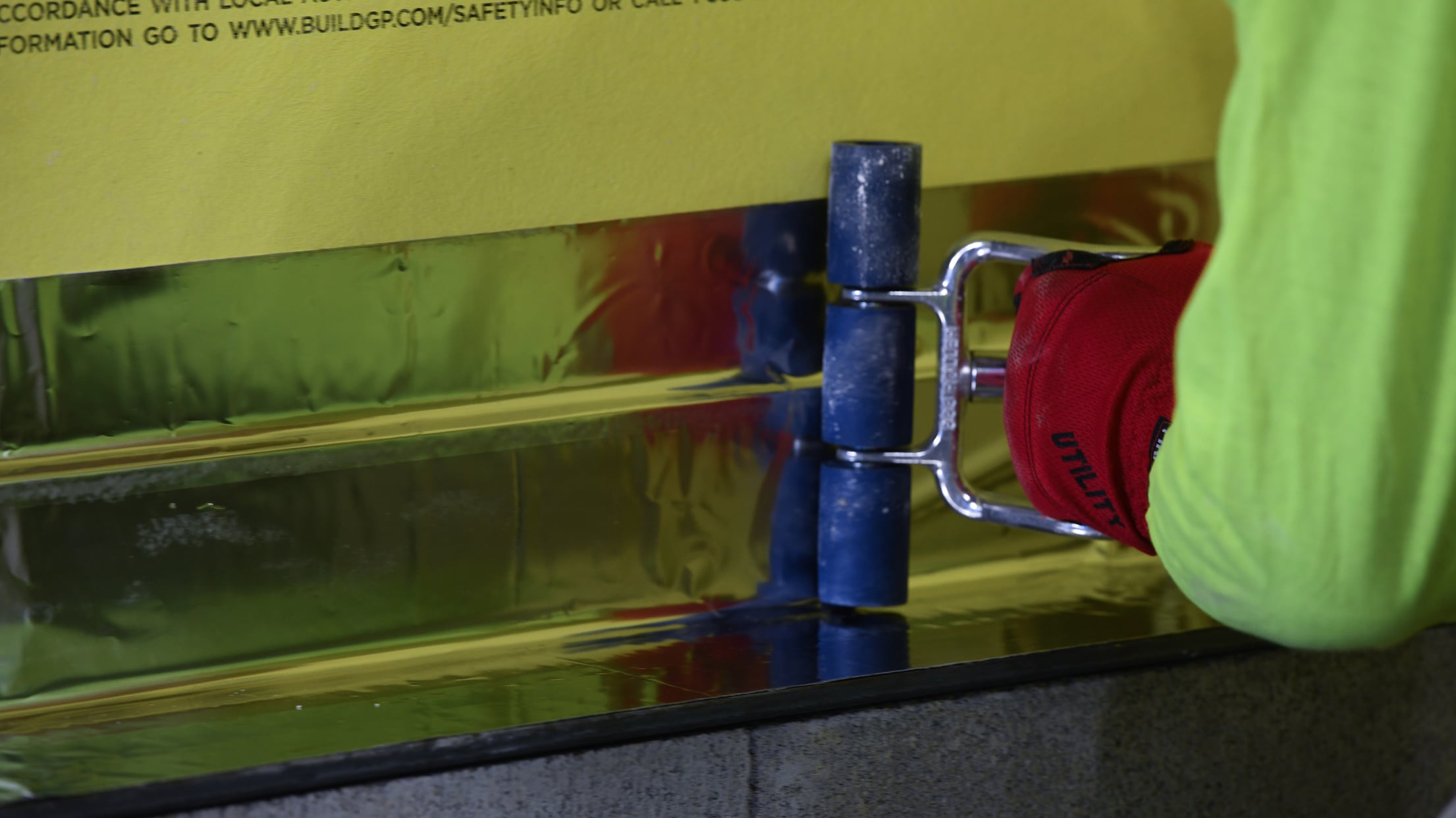 WALLcontrol™ polyiso foil-faced insulation on a commercial building exterior.