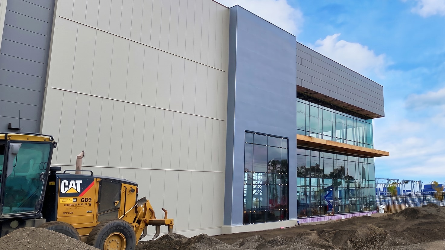 T5 Data Center construction site in Hillsboro featuring Siplast integrated commercial wall weather barrier and building enclosure solutions.