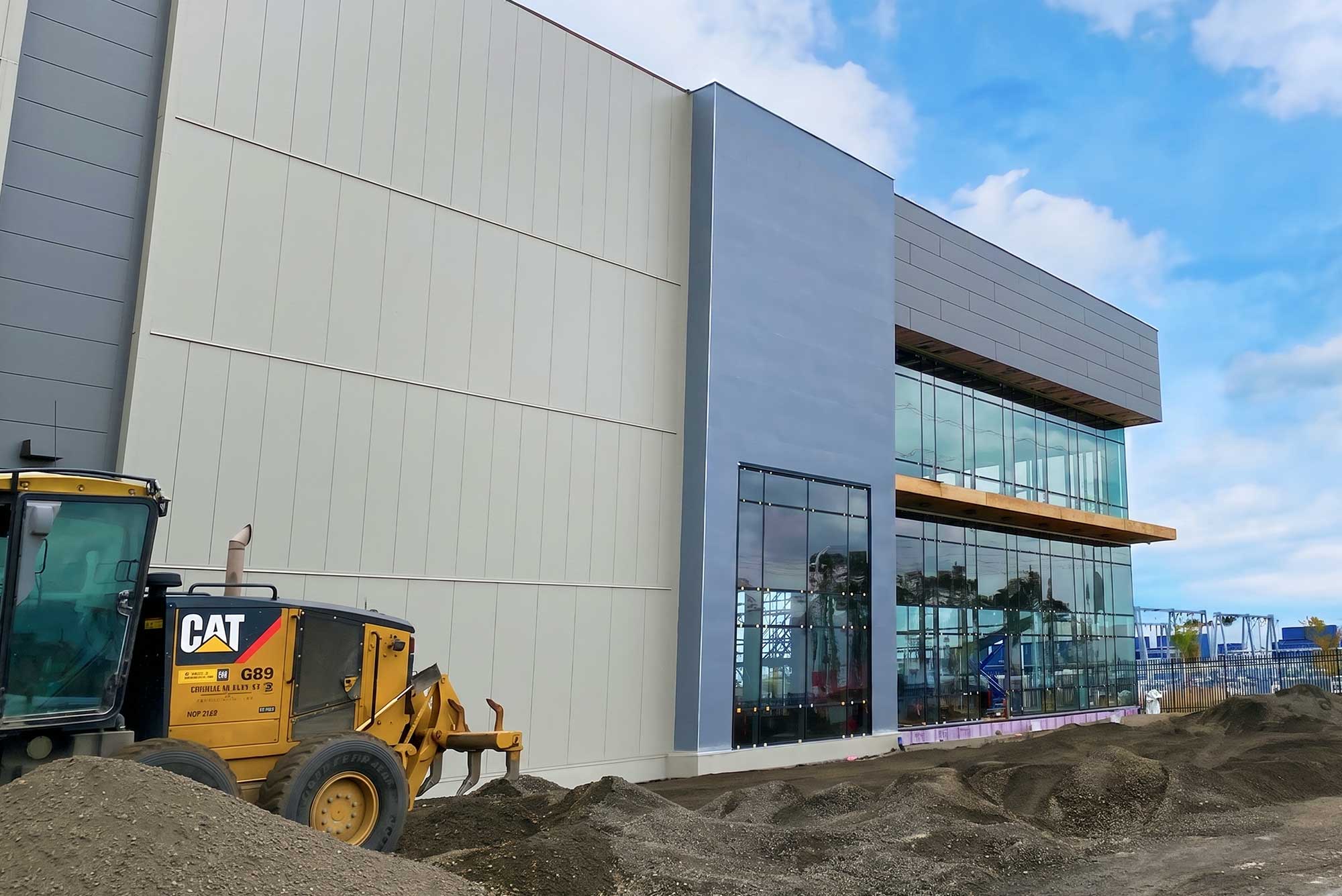 T5 Data Center construction site in Hillsboro featuring Siplast integrated commercial wall weather barrier and building enclosure solutions.